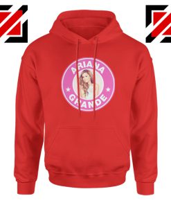 Ariana Grande Starbucks Pink Red Hoodie