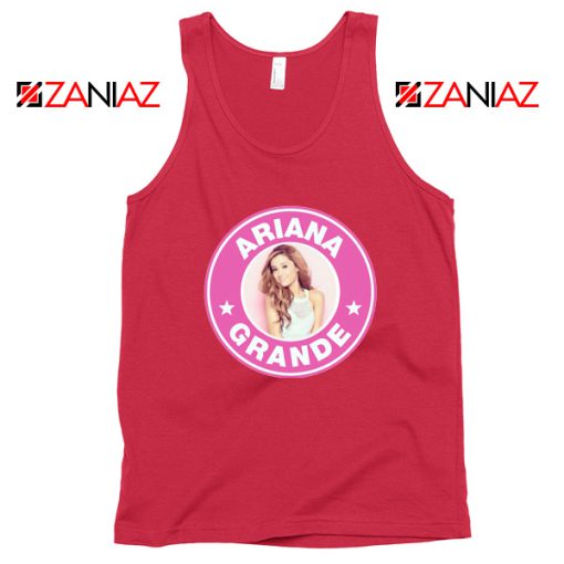 Ariana Grande Starbucks Pink Red Tank Top