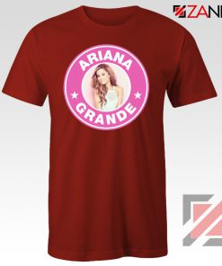 Ariana Grande Starbucks Pink Red Tshirt