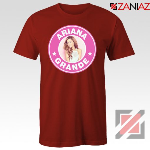 Ariana Grande Starbucks Pink Red Tshirt