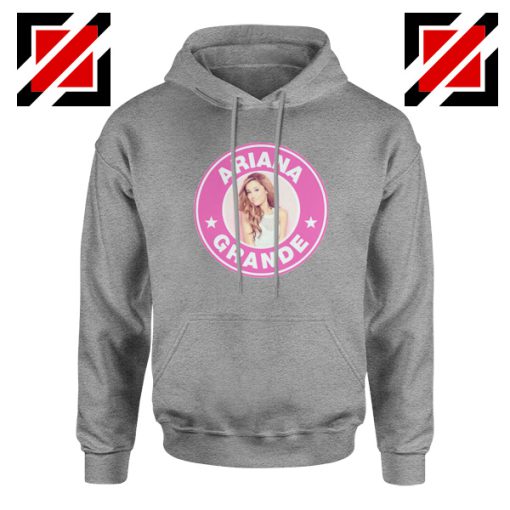 Ariana Grande Starbucks Pink Sport Grey Hoodie