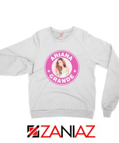 Ariana Grande Starbucks Pink White Sweatshirt