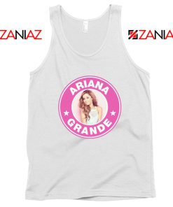 Ariana Grande Starbucks Pink White Tank Top