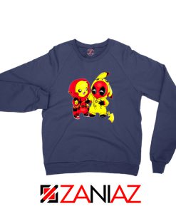 Baby Pikachu And Deadpool Navy Blue Sweater