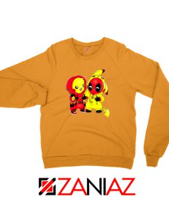 Baby Pikachu And Deadpool Orange Sweater