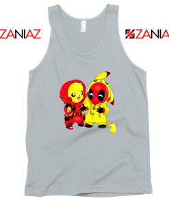 Baby Pikachu And Deadpool Sport Grey Tank Top