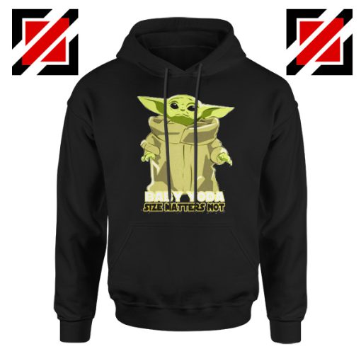 Baby Yoda Size Matters Not Black Hoodie