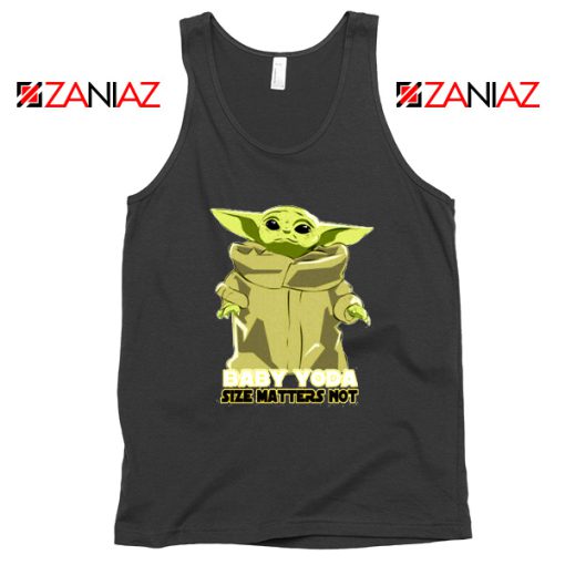 Baby Yoda Size Matters Not Black Tank Top