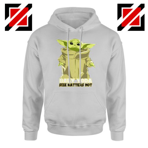 Baby Yoda Size Matters Not Grey Hoodie