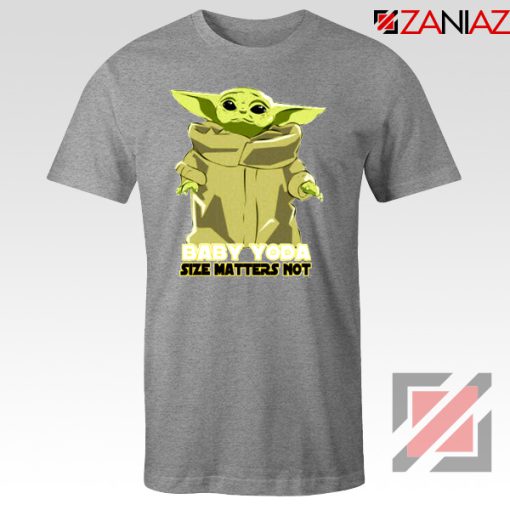 Size Matters Not Yoda Grey Tshirt