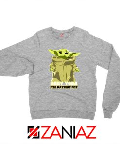 Baby Yoda Size Matters Not Grey Sweater