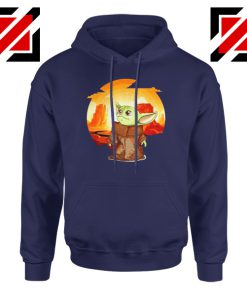 Baby Yoda Yiddle Navy Blue Hoodie