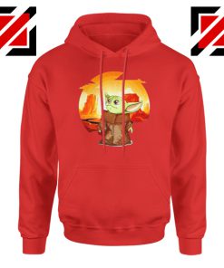 Baby Yoda Yiddle Red Hoodie