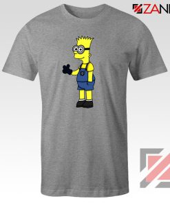 Bart Minion Simpson Grey Tshirt