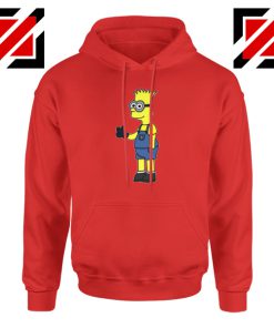 Bart Minion Simpson Red Hoodie