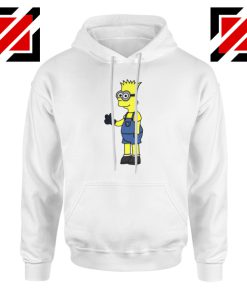 Bart Minion Simpson White Hoodie