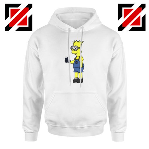 Bart Minion Simpson White Hoodie