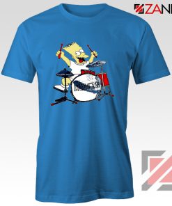 Bart Plays The Drums Blue Tshirt