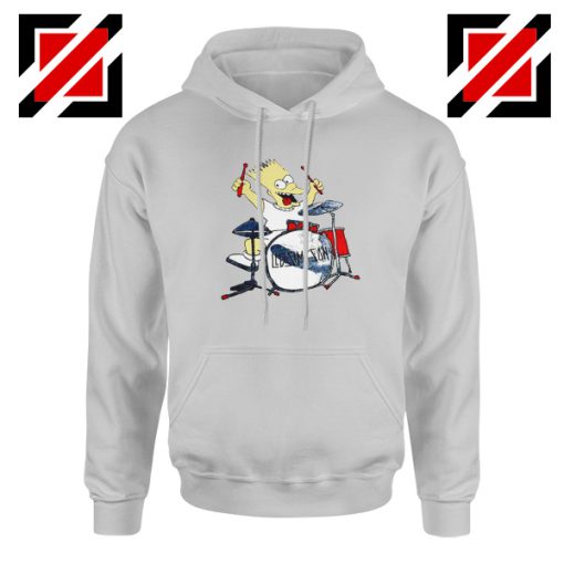 Bart Plays The Drums Grey Hoodie