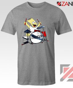 Bart Plays The Drums Grey Tshirt