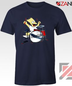 Bart Plays The Drums Navy Tshirt