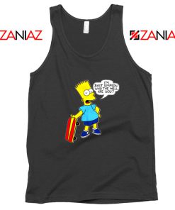 Bart Simpson Character Black Tank Top