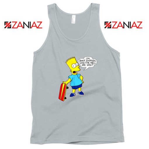 Bart Simpson Character Grey Tank Top