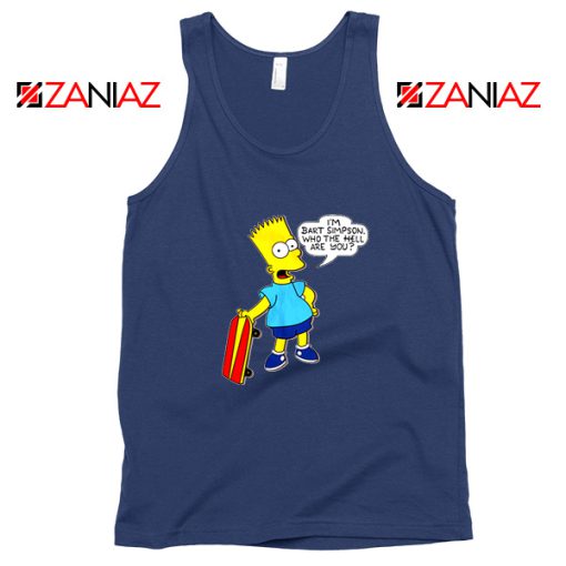 Bart Simpson Character Navy Tank Top