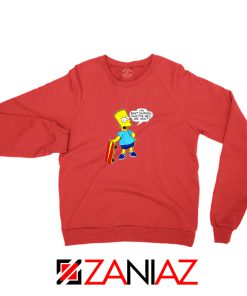 Bart Simpson Character Red Sweatshirt