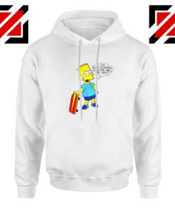 Bart Simpson Character White Hoodie