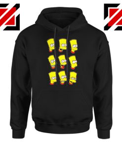 Bart Simpson Face Black Hoodie