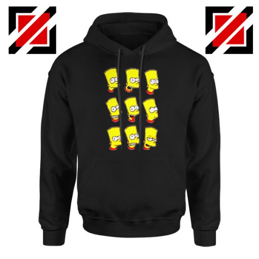 Bart Simpson Face Black Hoodie