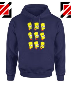 Bart Simpson Face Navy Hoodie