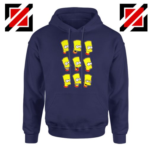 Bart Simpson Face Navy Hoodie