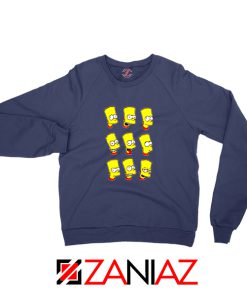 Bart Simpson Face Navy Sweatshirt