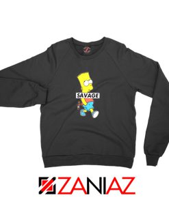 Bart Simpson Savage Black Sweatshirt