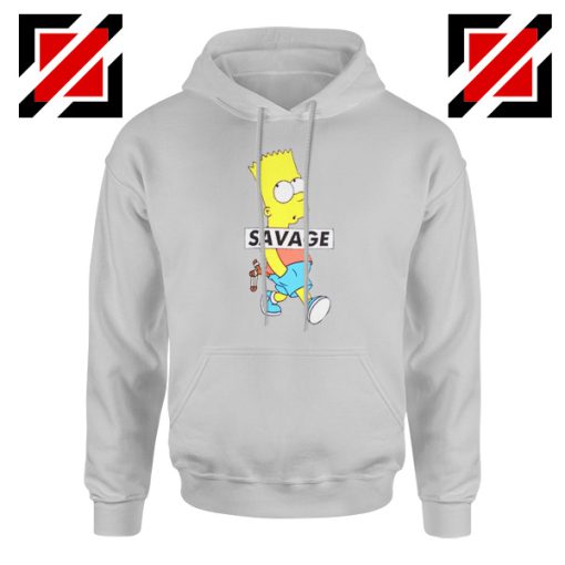 Bart Simpson Savage Grey Hoodie