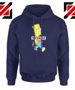 Bart Simpson Savage Navy Hoodie