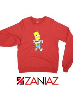 Bart Simpson Savage Red Sweatshirt