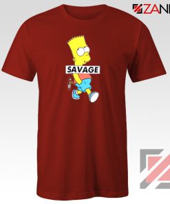 Bart Simpson Savage Red Tshirt