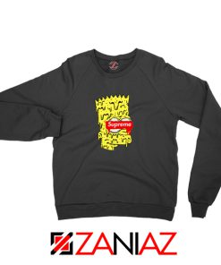 Bart Simpson Supreme Parody Black Sweater