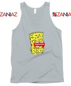 Bart Simpson Supreme Parody Grey Tank Top