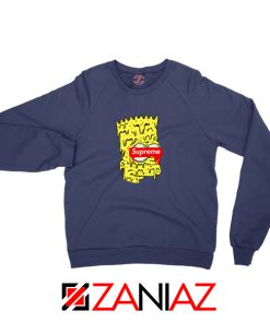 Bart Simpson Supreme Parody Navy Sweater