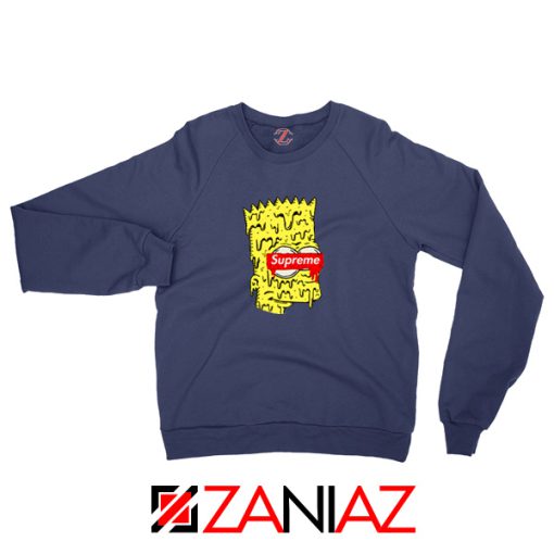 Bart Simpson Supreme Parody Navy Sweater