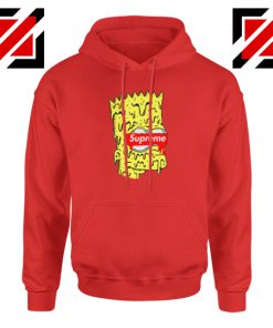 Bart Simpson Supreme Parody Red Hoodie