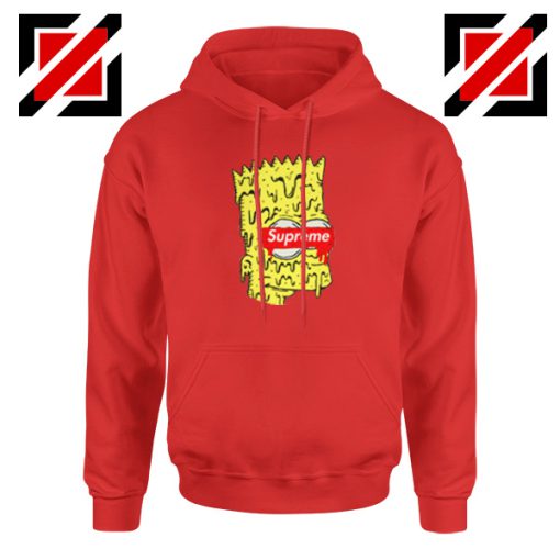 Bart Simpson Supreme Parody Red Hoodie