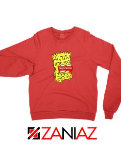 Bart Simpson Supreme Parody Red Sweater