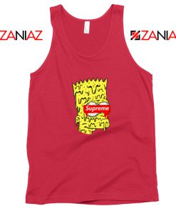 Bart Simpson Supreme Parody Red Tank Top