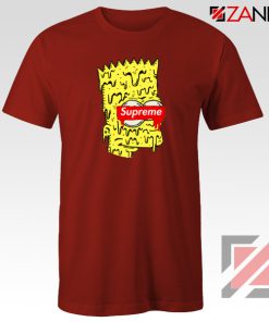 Bart Simpson Supreme Parody Red Tshirt