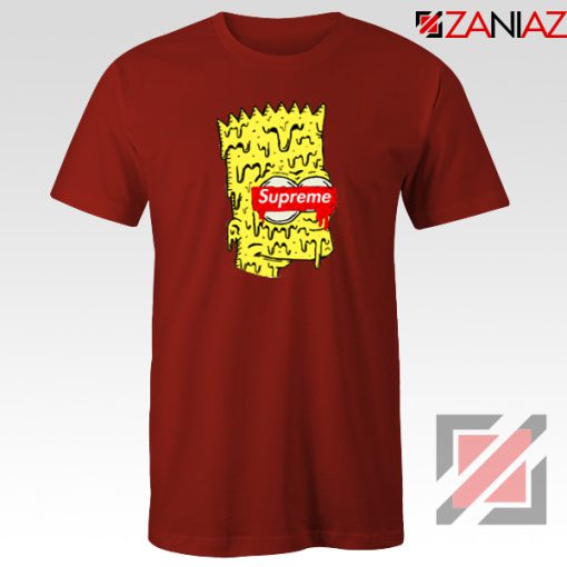 Bart Simpson Supreme Parody Red Tshirt